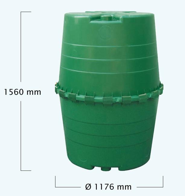 Réservoir Top-Tank 1300L - 156 x Ø 118 cm - Récupérateur d'eau de pluie_0