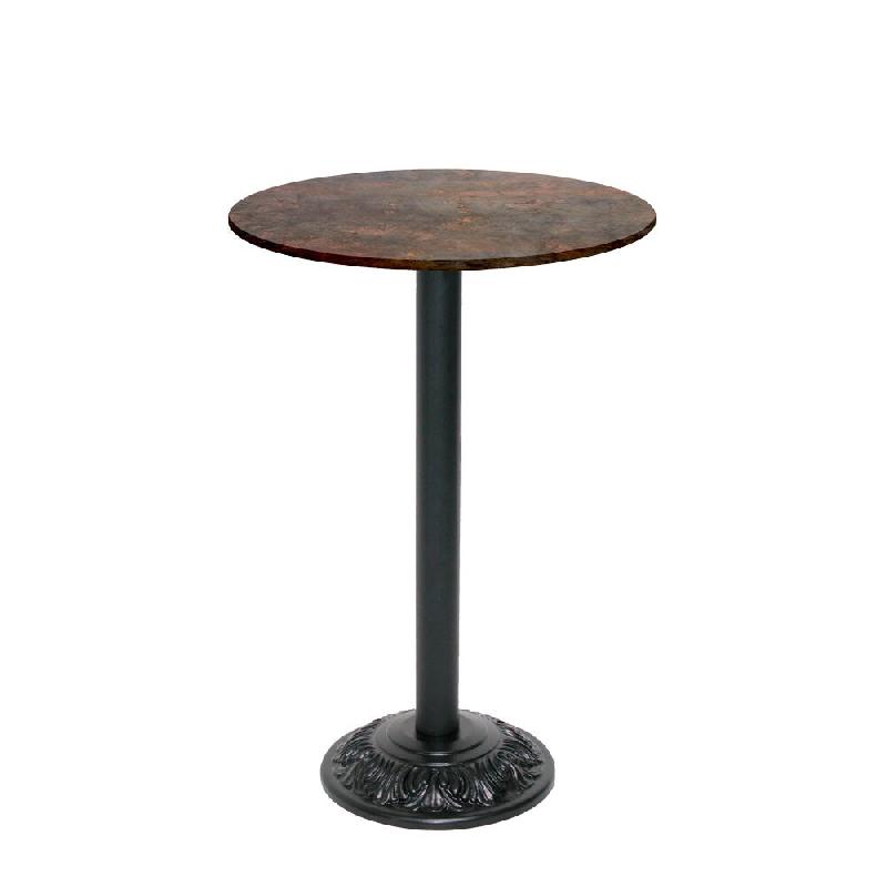 RestooTab - Mange-debout Versailles Ø50cm décor underground rouille - marron fonte TB-VRSFF-R50M-UND.ROU_0