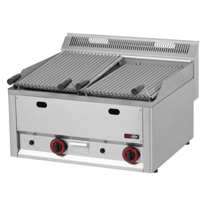 RM GASTRO Grill pierre de lave à gaz double 2x 31x48 sans soubassement REDFOX - GL 60 GLS - REDFOX - 0615402290838_0
