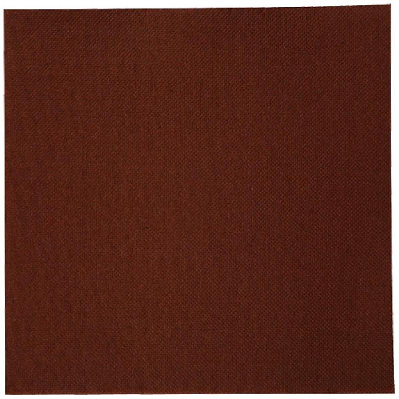 SERVIETTE DOUBLE POINT CHOCOLAT SANS LISERÉ 38X38 CM X 1200 FIRPLAST