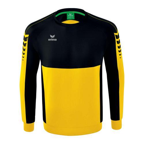 SWEAT ENFANT - ERIMA - SIX WINGS JAUNE/NOIR