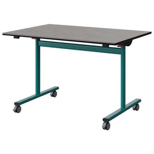 TABLE MALIBU RAB. 120X80 T6 DL ST BÉTON F186/NOIR BLEU 5018