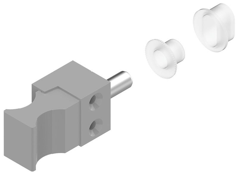 VERROU DE CONDAMNATION LONGUEUR 19,5MM GRIS ALUMINIUM RAL9006 - LA CROISEE DS - DS6219-007