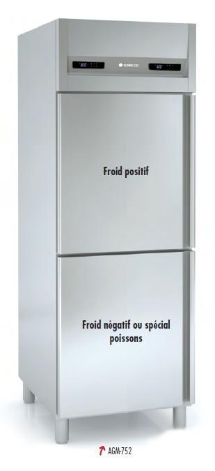 Armoire réfrigérée négative bi-température - 2 températures gastro 2/1_0