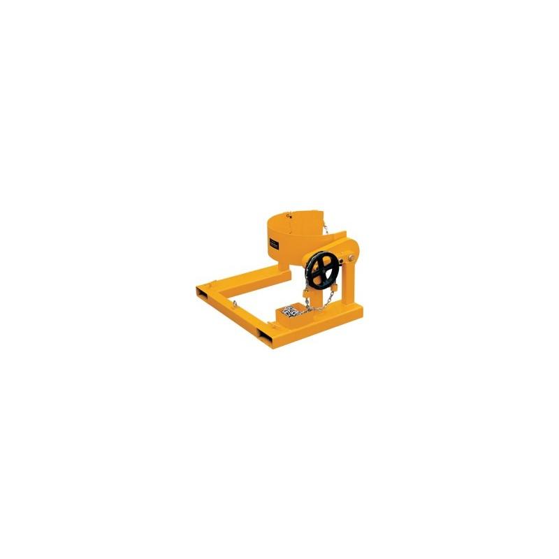 Basculeur de fûts HK 285 A - pour fûts métalliques en acier - montage sur fourches - rotation 360° avec arrêt_0