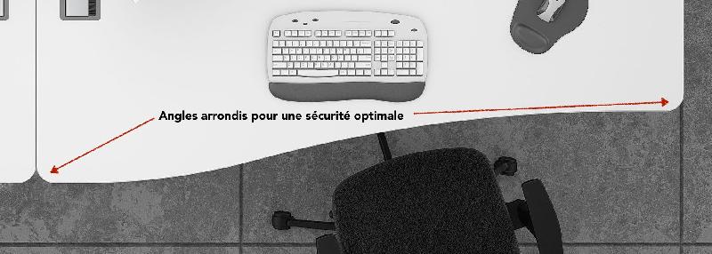 Bureau vague Sigma - Mobel Linea - 180, Acacia clair, Gauche_1