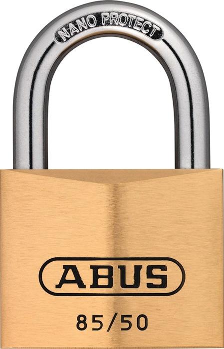 Cadenas cylindrique ABUS 85/50 - laiton - verrouillage multipoints - largeur 50 mm_0