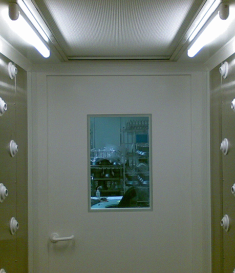 Douche à air de décontamination - Malochet - Acier inoxydable 304L - Éclairage fluorescent - Dimensions standard ou sur-mesure_0