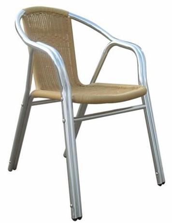 FAUTEUIL DE TERRASSE NARNI PVC TRESSÉ BEIGE