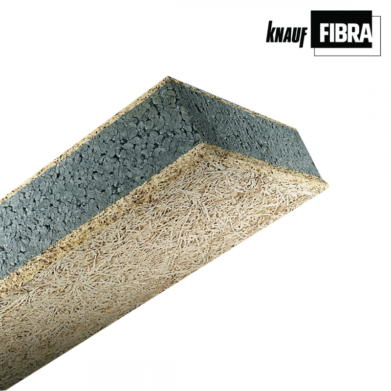Fibra ultra+ fc - isolation thermique - knauf - en laine de bois minéralisée au ciment blanc_0
