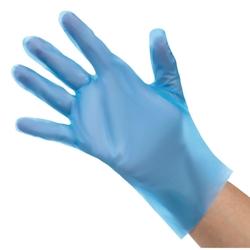 Gants alimentaires en TPE non poudrés bleus Nisbets Essentials M (lot de 200) - UNFC488-M_0