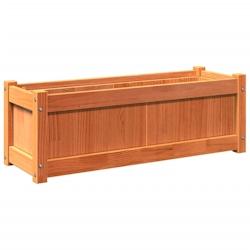 Helloshop26 - Jardinière bac lit surélevé plantes fleurs terrasse jardin cire 90 x 31 x 31 cm bois de pin massif marron 02_0038506 - 3000217709045_0