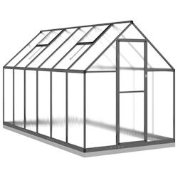 Helloshop26 - Serre tente abri plante fleur légumes avec cadre de base 334 x 169 x 202 cm aluminium anthracite 02_0044503 - 3000220182231_0