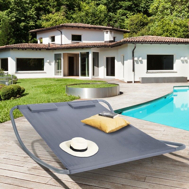 LIT BAIN DE SOLEIL 180CM TOILE ÉCRUE IDMARKET LIT BAIN DE SOLEIL 180CM TOILE ÉCRUE IDMARKET
