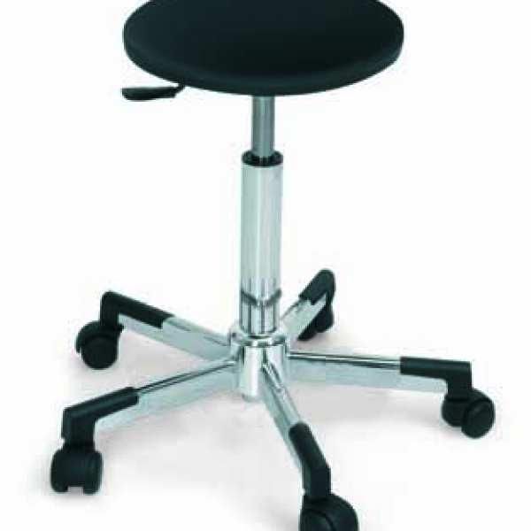 Tabouret de coiffure - Eko FE 02 Eco - pompe gaz - skaï noir_0