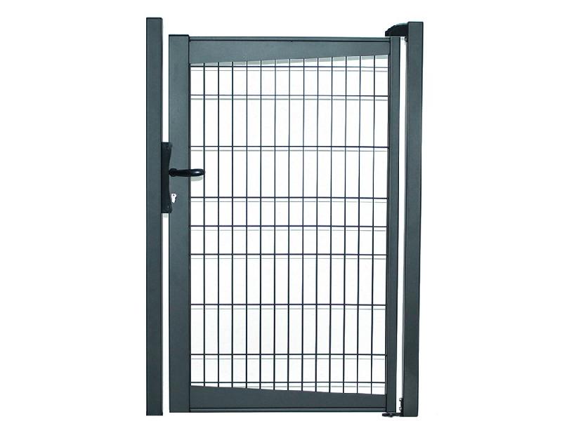 Portillon grillagé Isis - acier noir 100 sablé - design contemporain - HT 1,50ML LG 3ML_0