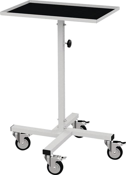 Servante d'atelier BEDRUNKA+HIRTH - surface L410 x l610 mm - hauteur réglable 945-1 295 mm - gris clair RAL 7035 - tablette fixe_0