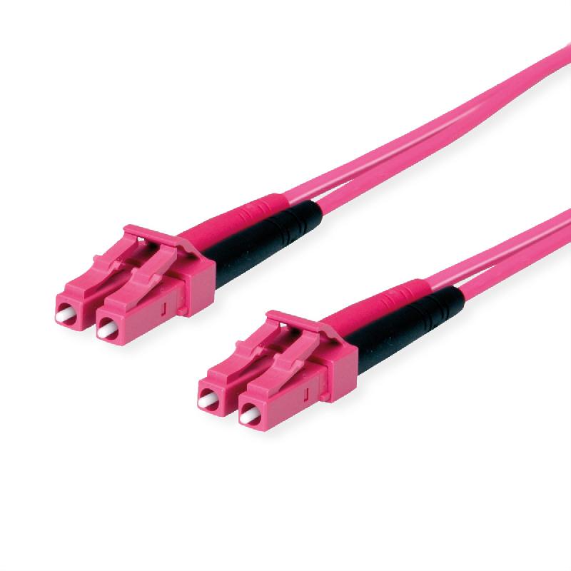 TELEGÄRTNER Cordon FO 2x G50/125 OM4, 1x LC Duplex - 1x LC Duplex, violet, 2 m_0