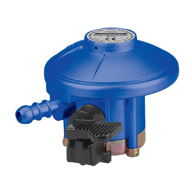 Détendeur butane - Silverline 940053 - 29 mbar - valve 21 mm à clip rapide_0