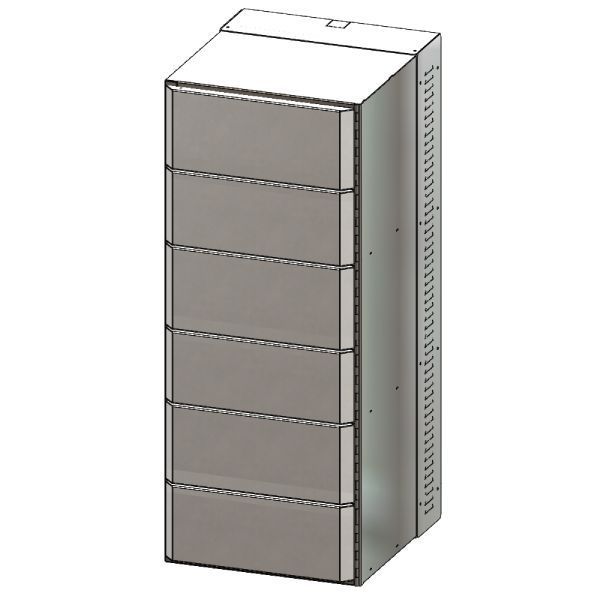 5 casiers connectés Prime5s en inox 304 - Click and Collect - Bloc de 5 casiers secs_1