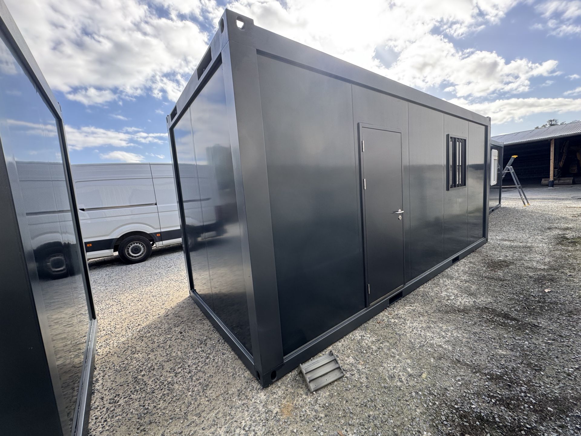 Bungalow gris 7016 / Unité modulaire polyvalente - Stockage, bureau ou guérite_0