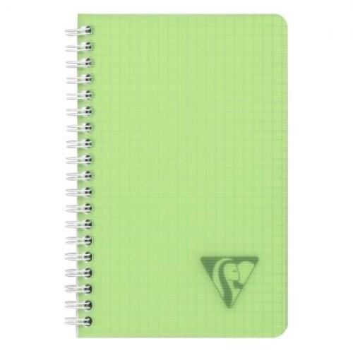 Clairefontaine Lot de 10 Carnet Linicolor Fresh 11x17, 100p./50 feuilles 90 g/m² reliure intégrale, couv. Polypro assortis, quadrillé 5x5 - 3329683_0