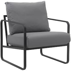CLP Lounger Manea Gris/Similicuir - gris polyester 323810_0