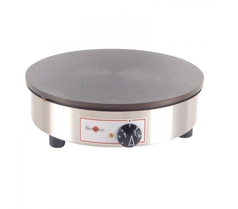 Crêpière électrique inox Krampouz - contrôle précis de température, plaque en fonte et inox, 3kW_0
