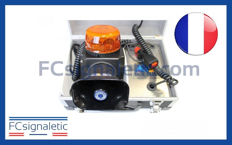 Ensemble portatif d'alerte EPA orange rotatif tonalité SNA STANDBY MERCURA_0