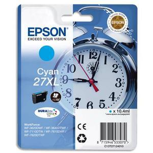 Epson cartouche jet d'encre durabrite ultra cyan xl ''réveil'' 27 (t2712) - c13t27124012_0