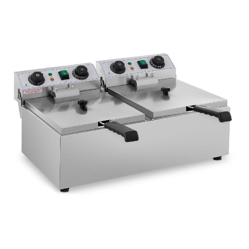 Friteuse électrique professionnelle - 2 x 10 litres - minuterie - modèle 14_0001785_0