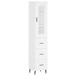 Helloshop26 - Buffet bahut commode armoire meuble de rangement organisateur cuisine salle de séjour salon haut 34,5 x 34 x 180 cm 02_0032379 - 300021_0