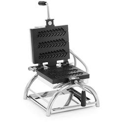 Helloshop26 - Gaufrier professionnel rotatif gaufre sucette 2 x 1000 watts acier inoxydable 14_0009106 - 3000221451251_0