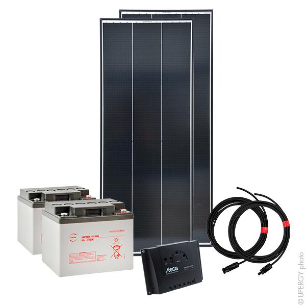 Kit solaire autonome M 24V - 75Wc (150Wh/jour en moyenne) - Compact et facile à installer_0