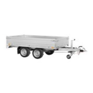 Plateau ridelle 276x170 cm - PTC 2700 kg - 2 essieux Saris - Aluminium double paroi_0