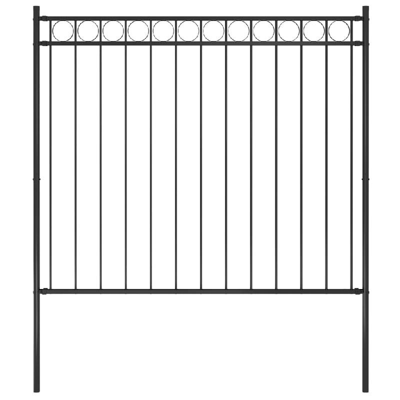 Vidaxl clôture de jardin acier 1,7x1,5 m noir 146315_0