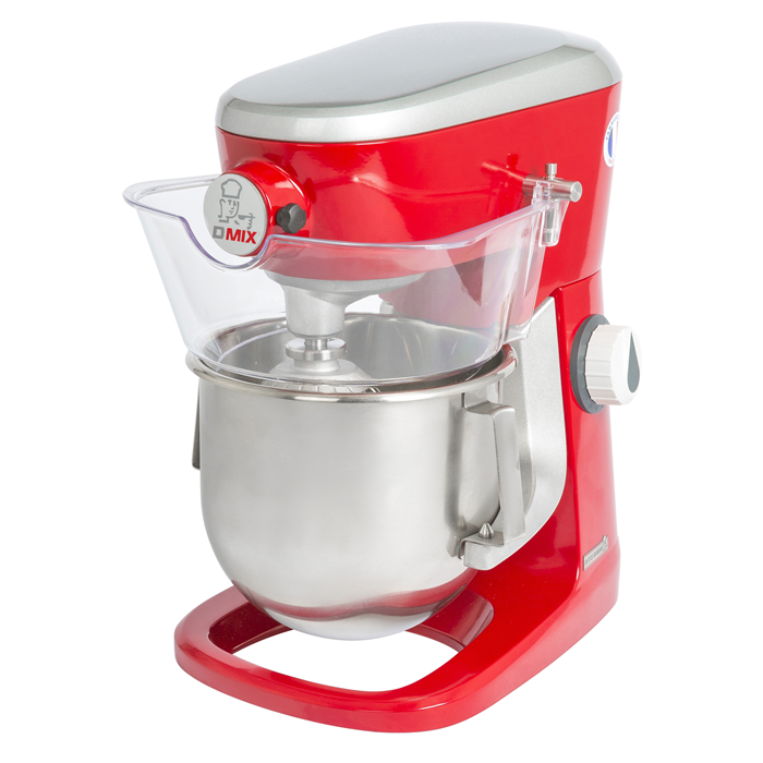 Batteur mélangeur modèle de table 5 litres - électronique avec prise d'accessoires - rouge - Dmix avec dispositif de détection de cuve_0