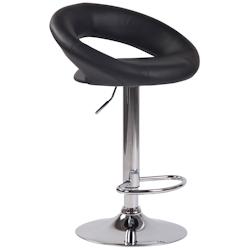 CLP Tabouret de bar Olinda en similicuir Noir /Chrome - noir polyester 312890_0