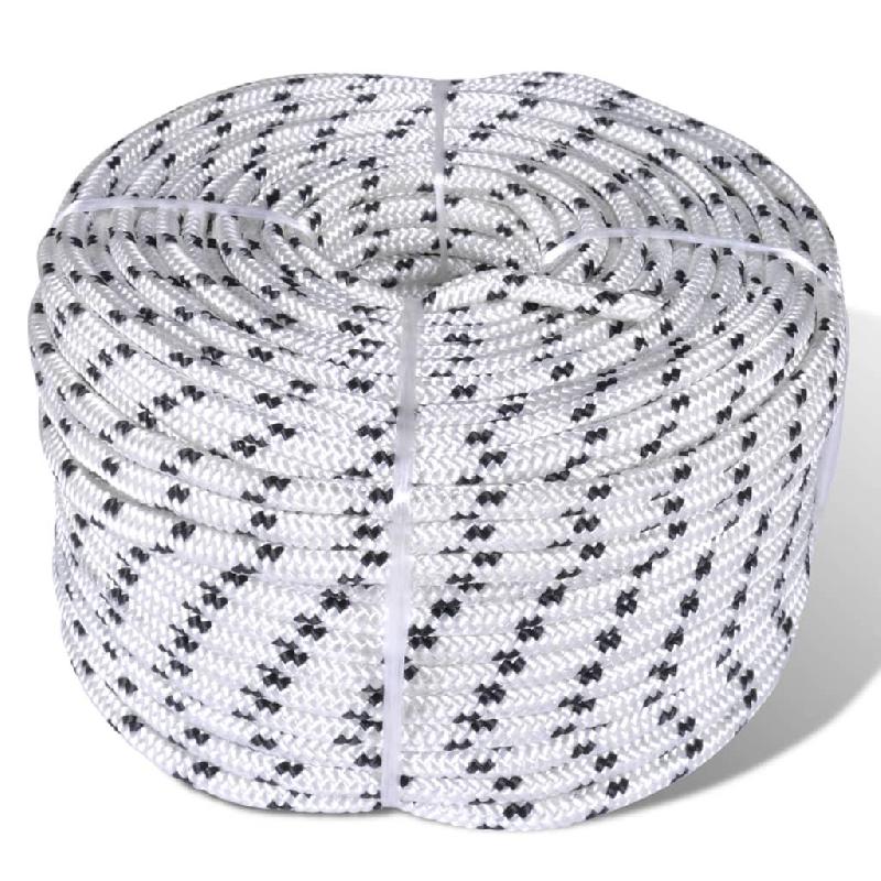 CORDE DE BATEAU TRESSÉE POLYESTER 8 MM 250 M BLANC 02_0003384_0