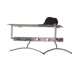 Décoshop26 - Porte-manteau mural étagère avec 3 crochets en métal MED05077 - 3000315528128_0