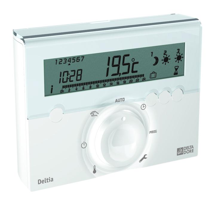 Thermostat programmateur Deltia 8.31 - 3 zones - Fabrication française - Branchement 5 fils_0