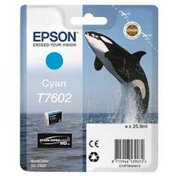 EPSON Cartouche d'encre T7602 Cyan - Orque (C13T76024010) Epson - 3666373876085_0
