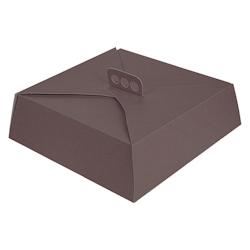 García de Pou 100 Unités - Boîtes Gâteaux Carrées 'Thepack' 250 G/M2 34X34X10 Cm Chocolat Carton Ondulé Nano-Micro - Garcia de Pou - marron en c_0