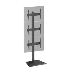 KIMEX Support TV sur pied 3 écrans  40''-65'' Hauteur 240cm à poser noir - noir 3700685426078_0