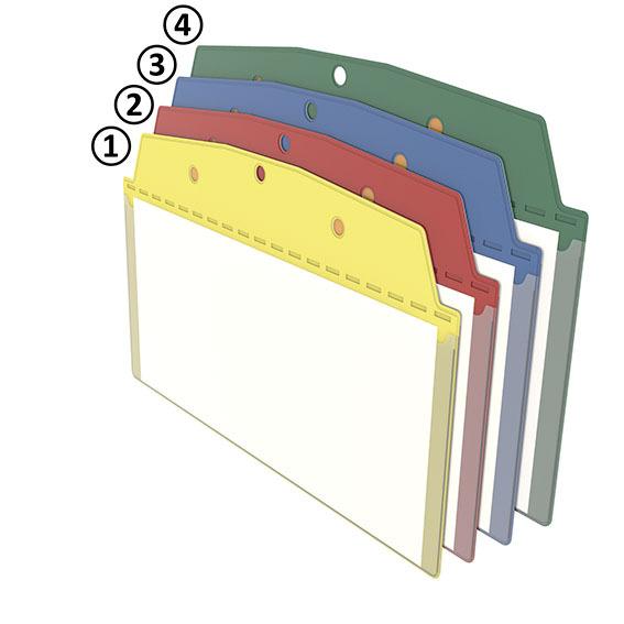 Pochette autocollante 1/3 DIN A4 vertical - Lot de 10 - résiliente et durable_0