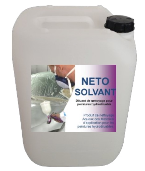 Produit de nettoyage pour pistolet peinture solvantée - NETO SOLVANT PREMIUM - Solvant noble non pétrolier, non CMR, bidon 25L_0