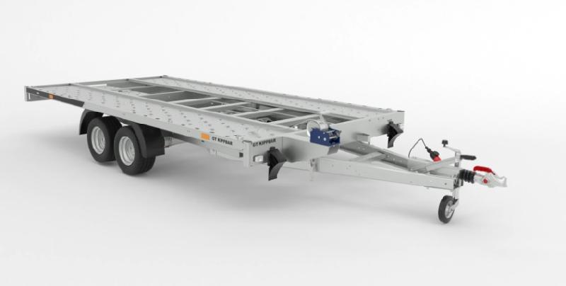 Remorque porte voiture-plateau - 4,00 X 2,04 M - 2700 KG - MARTZ GTKIPPBAR 400_0