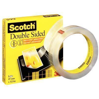 Rouleau adhésif double face 19 mm x 33 m - Réouverture et refermeture sacs/enveloppes - Fabricant 3M France_0