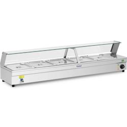 Royal Catering - Royal Catering Bain Marie Chauffe-Plat Appareil De Maintien Au Chaud RCBM-5 (2.200 W, Bacs 5 x 1/2 GN, Robinet de vidange, - 42509286_0