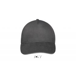 Sol's - Casquette 5 panneaux SUNNY Gris Foncé / Gris Clair Taille Unique - Taille unique gris 3660734090752_0